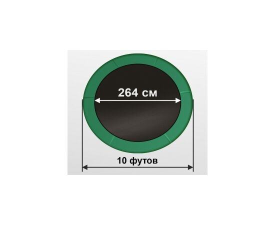 ARLAND Батут премиум 10FT с внутренней страховочной сеткой и лестницей (Dark green), изображение 2